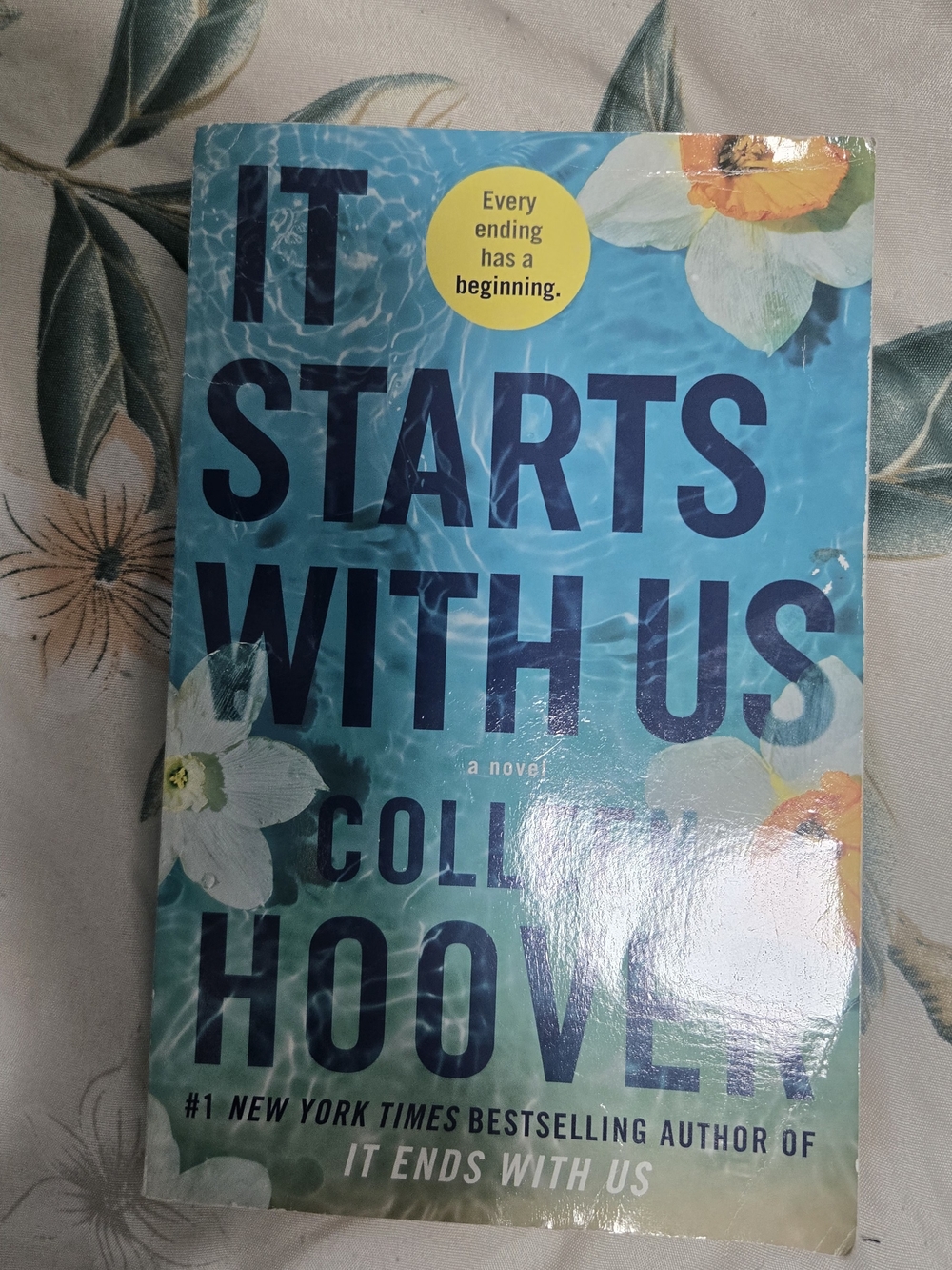 Collins Hoover "It Starts With Us" Blue Paperback Novel